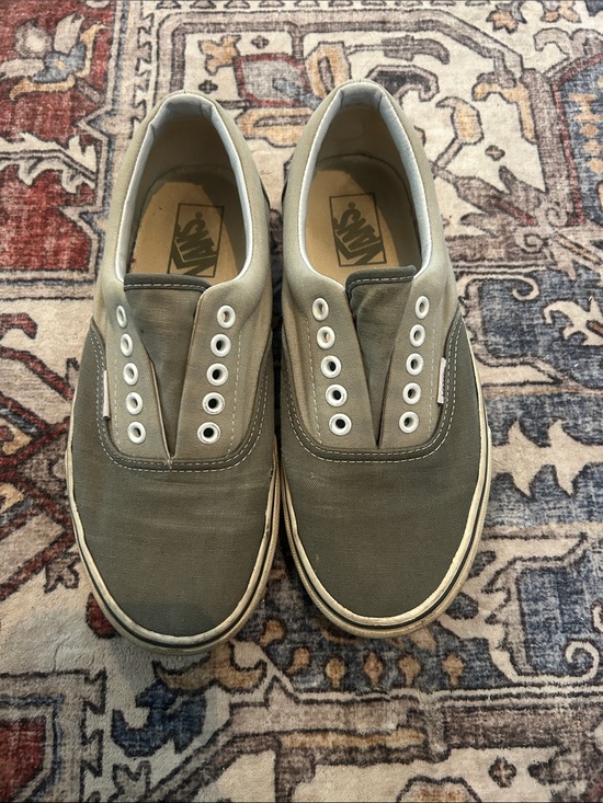 Vans Other - Vans Slip-On Style Canvas Sneakers in Olive